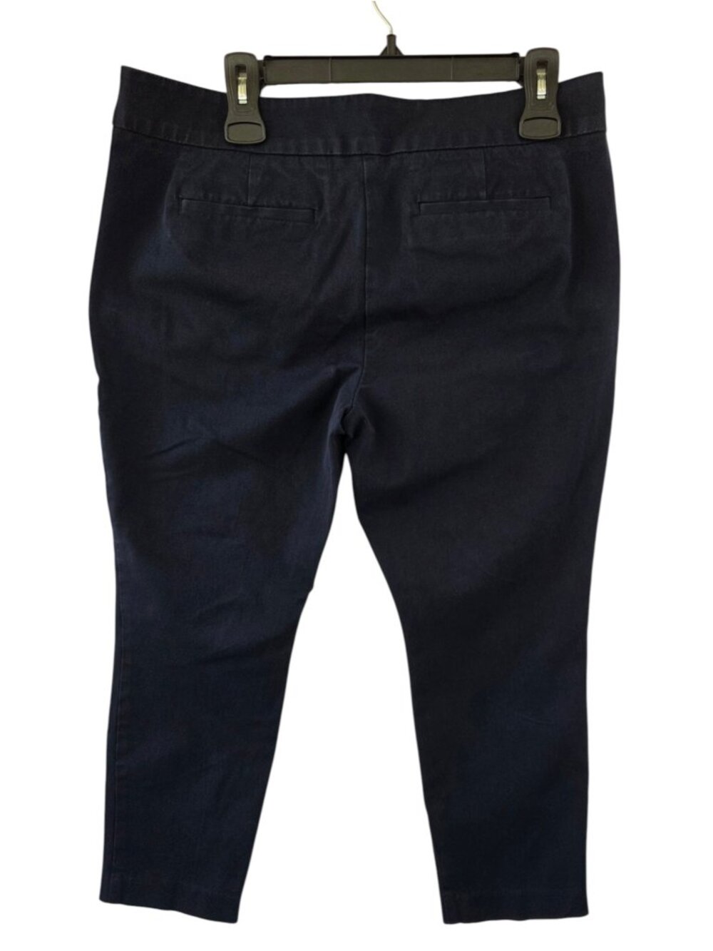 LOFT Outlet Dress Slacks Pants Women's 14P Navy Blue Skinny Ankle Zip Pockets - Picture 7 of 13